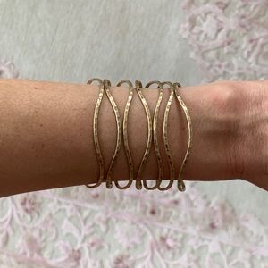 Hammered Gold Cuff Bracelet, Anthropologie